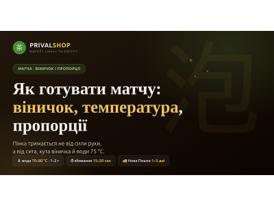 Як готувати матчу: віничок, температура, пропорції